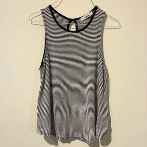 Sans Souci Black & White Striped Tank Top - Women's S